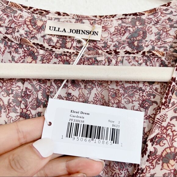 ULLA JOHNSON silk Eleni Dress size 2 - Picture 12 of 12